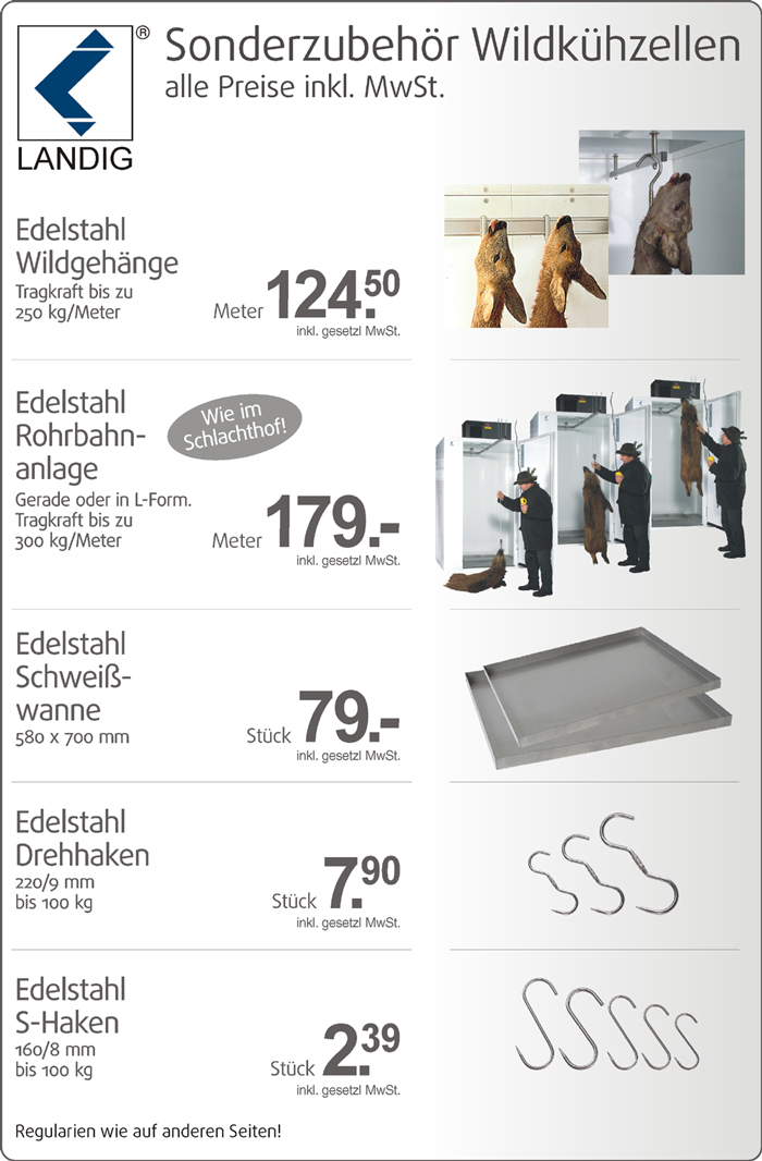 Wildk�hlzellen Zubeh�r - jetzt bei Landig bestellen